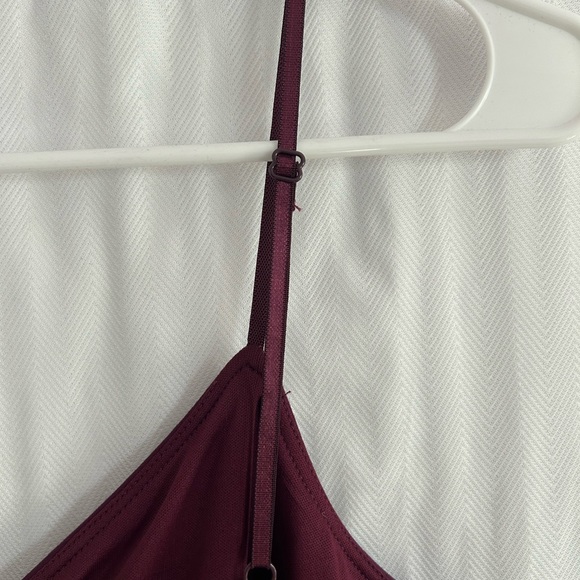 Lulus Have You Heard Plum Purple Surplice Midi Body Con Dress Size Small - Picture 9 of 12